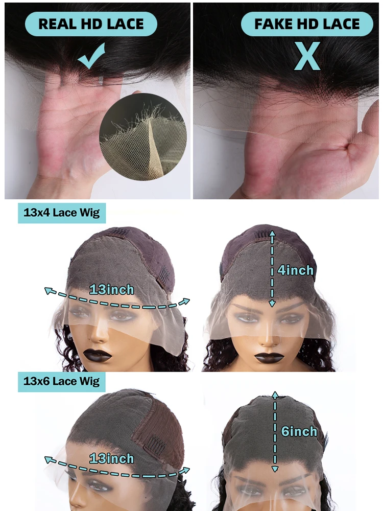 Deep Wave HD Lace Front Human Hair Wigs Transparent Brazilian 30 40 Inch Water Wave Lace Frontal Wig For Women human hair wig,lace front wig,human hair wigs,front lace wig