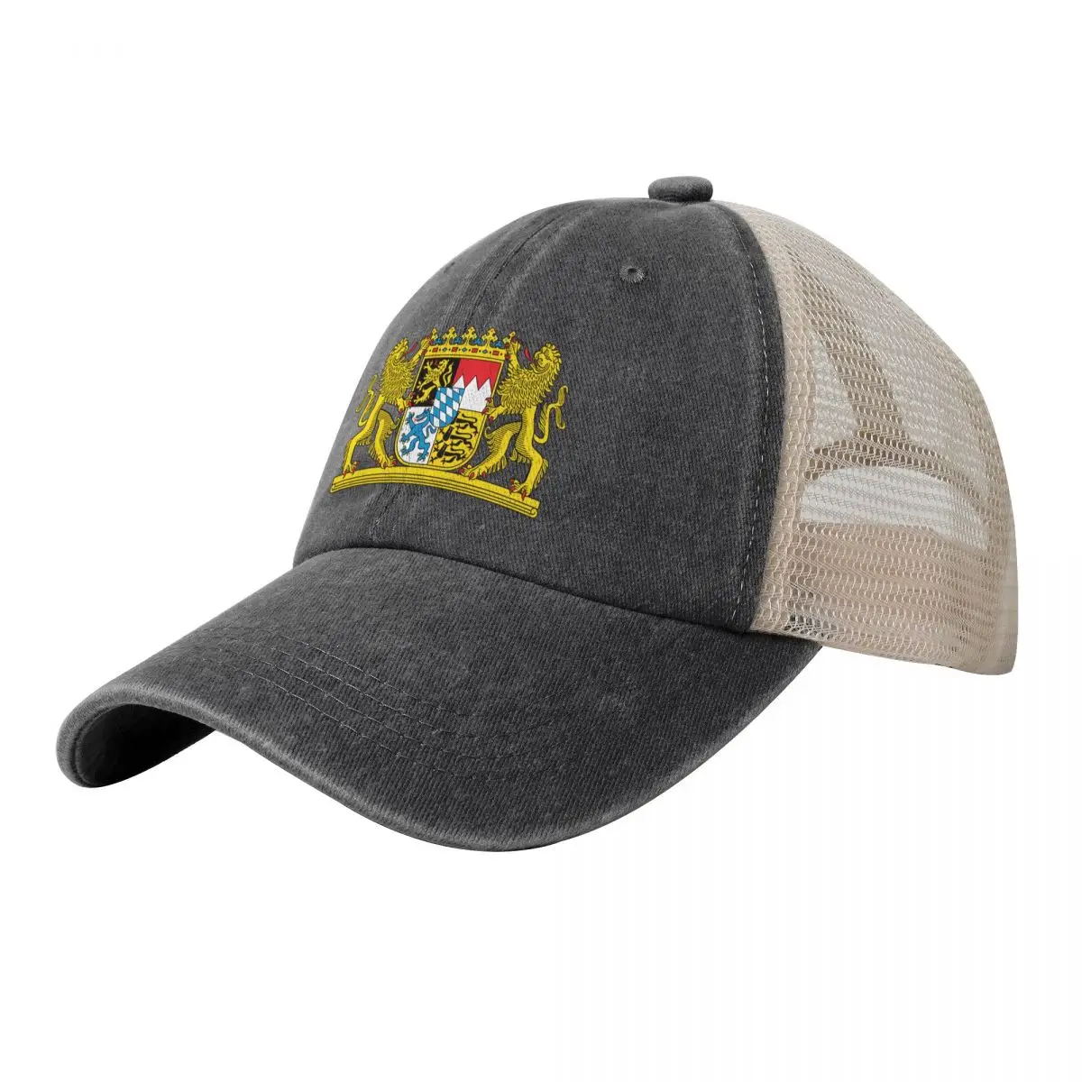 

Bavaria coat of arms Cowboy Mesh Baseball Cap Military Cap Man Kids Hat Thermal Visor fashionable Golf Wear Men Women's