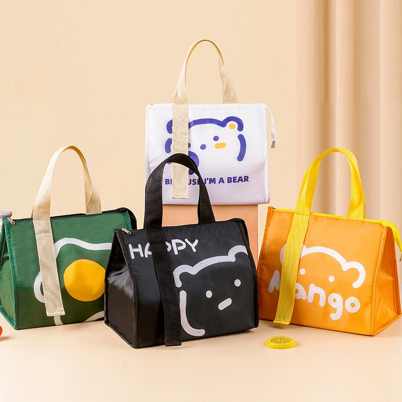 

Waterproof Oxford Food Bag Cooler Bag Travel Picnic Pouch Insulation Bag Lunch Bag Bento Bag Food Storage Container Cartoon