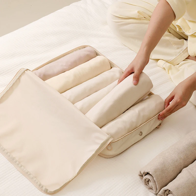 1pcs Foldable Clothes Storage Bag Travel Suitcase Organizer