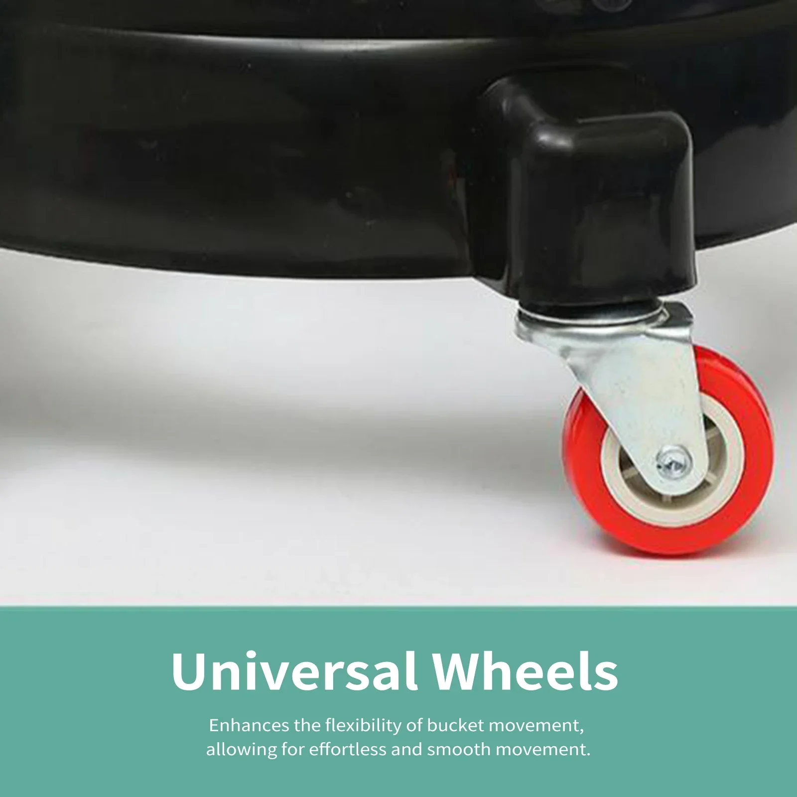 Rolling Bucket Dolly for Car Washing Easy Push Drum Dolly with 5 Swivel Casters