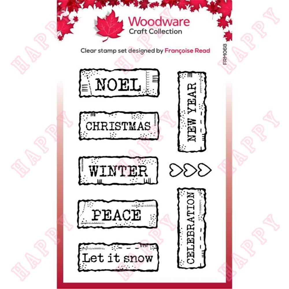 

Christmas Junk Labels Clear Stamps For Scrapbooking Diary Decoration Paper Craft Embossing Template DIY Greeting Card Handmade