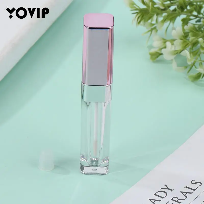 빈 투명 플라스틱 립글로스 튜브 6ml 1 개, DIY 립밤 튜브 립스틱 미니 샘플 화장품 용기 캡 포함
