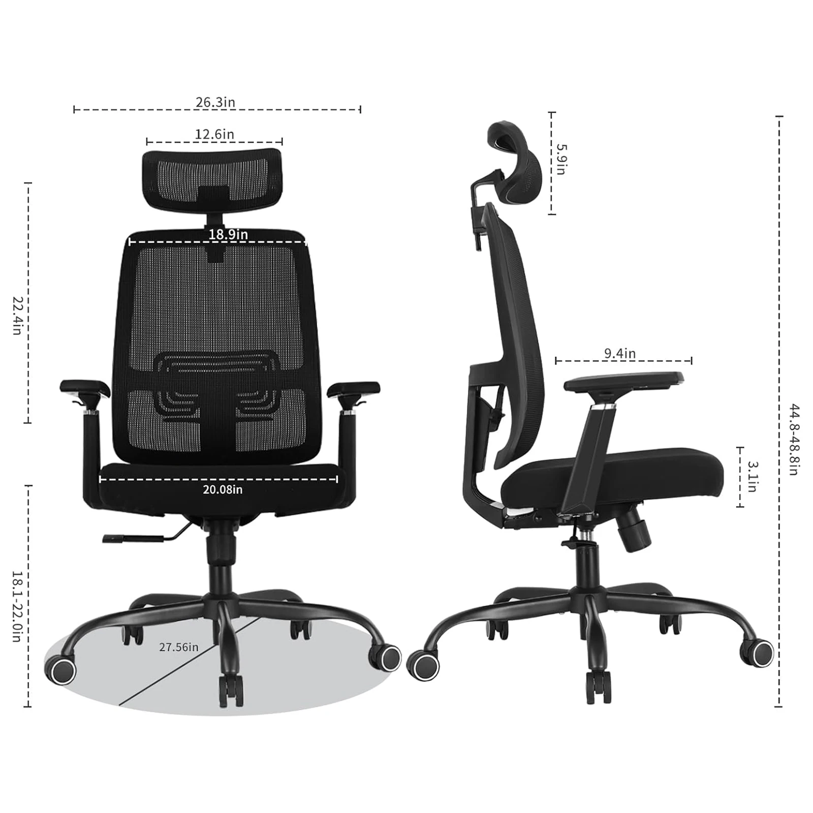 New Mesh Ergonomic Office Computer Desk Chair Flip-up Arms Adjustable Headrests Comfortable Lumbar Support For Home Office 7 New Mesh Ergonomic Office Computer Desk Chair Flip-up Arms Adjustable Headrests Comfortable Lumbar Support For Home Office 7