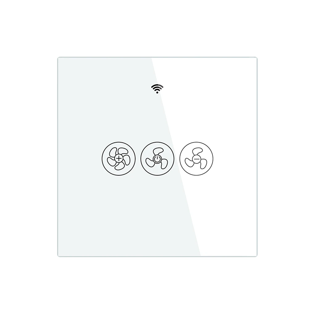 

WiFi Smart Ceiling Fan Light Wall Switch,Smart Life/Tuya APP Remote Various Speed Control,For Alexa and Google Home(EU)
