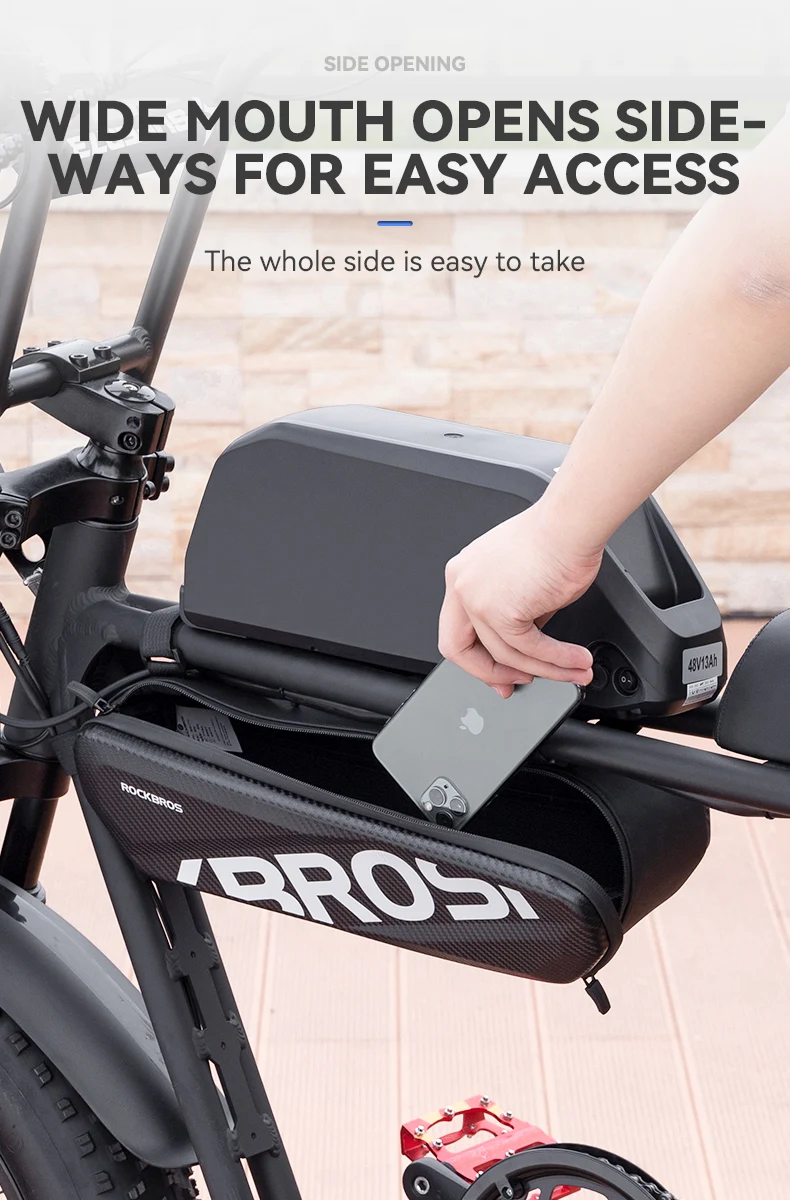 Bike Bag Large Capacity Reflective Cycling Parcel Waterproof Double Zipper Carbo