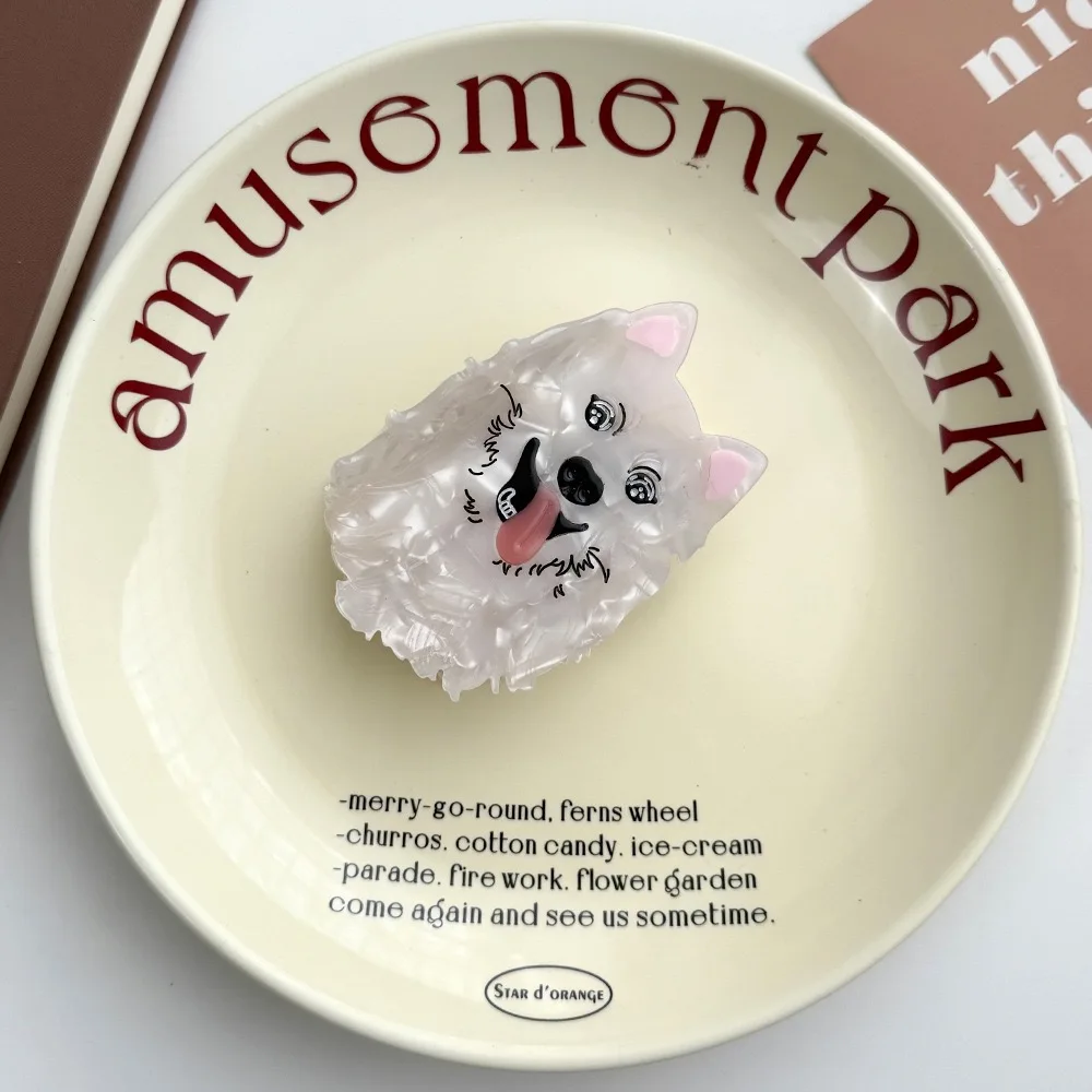 Stylish Handmade Acetate Dog Claw Hair Clips - Unique Summer Family Fashion Accessory