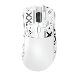 Enhanced Wireless Bluetooth Gaming Mouse - 18K DPI, Tri-Mode Connectivity, Ultra-Light 59g (R1 white)
