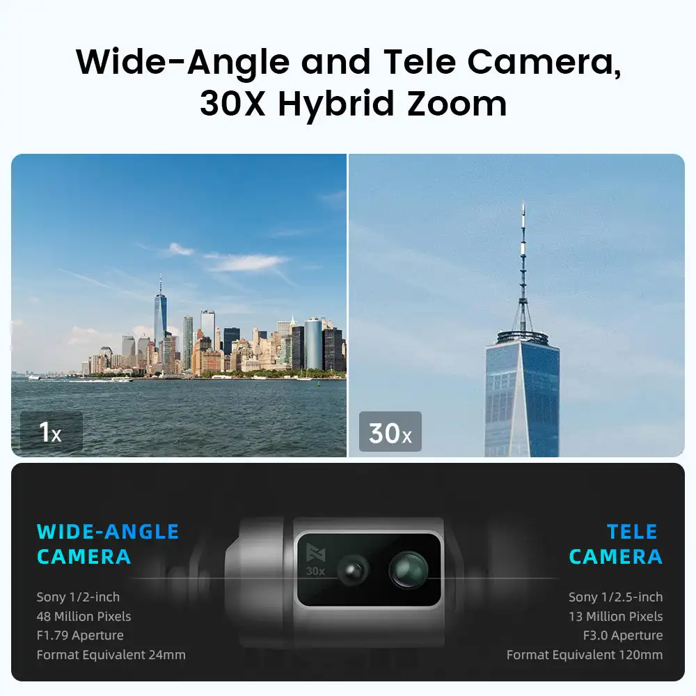 NEW 2024 FIMI X8 Tele Dual lens Drone 4K 60fps AI Super Night Video Gimbal Smart Tracking Pro Drone 2