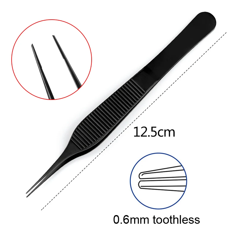 Beauty Plastic Surgical Tool Edison scorpion double eyelid surgery tool plastic tweezers fine stainless steel instrument straight hook Tissue Forceps