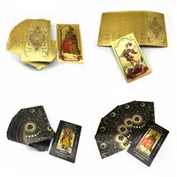 عالية الجودة البلاستيك التارو الذهب احباط الروسية الإنجليزية العرافة بطاقات أوراكل سطح السفينة الساحرة مجلس لعبة L751 2