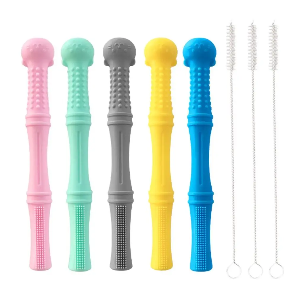 High Quality Silicone Baby Teether Food Grade Soft Baby Molars Safe No Deformation Chewing Toys