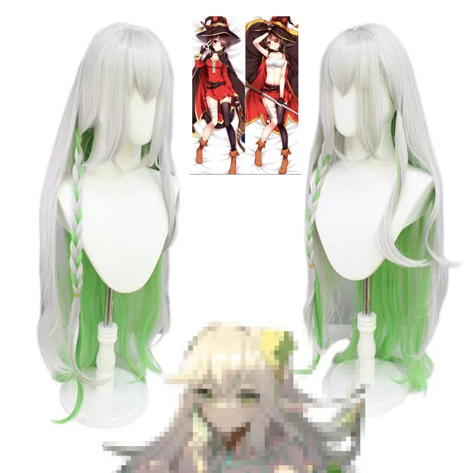 

Парик «Большой лорд рукхадевата», парик для косплея из игры «Genshin Impact», Сумеру дендро, длинные волосы, искусственная кожа