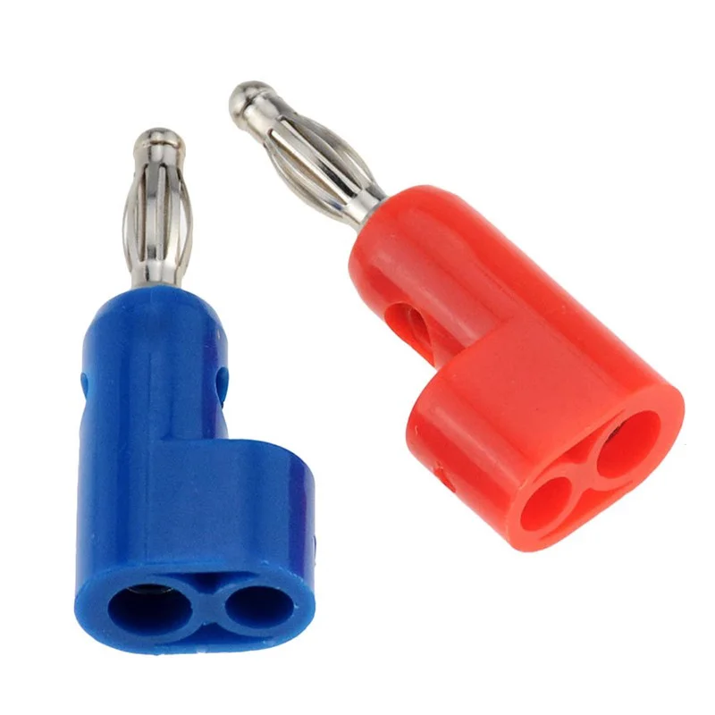 40pcs/4mm Adaptor Electrical Connecting bending L shape Banana Jack Plug Socket for Binding Post Test Terminal Connector