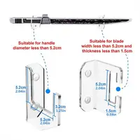 Swords Display Hanger Horizontal Lightsaber Stand Wall Mount Swords Wall Holder Lightsaber Wall Stand Clear Acrylic Display Rack 2