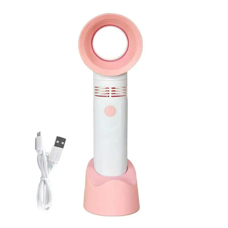 

Personal Fan Desk Fan Bladeless USB Rechargeable Personal Cooling Fan With Detachable Base For Makeup/Eyelash/Travel/Outdoor