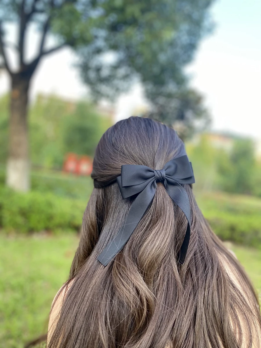 Koreanische Elegante Lange Schleifen-Haarspangen für Damen und Mädchen, Haarklammern, Haarschmuck, Kopfschmuck – Detail 8