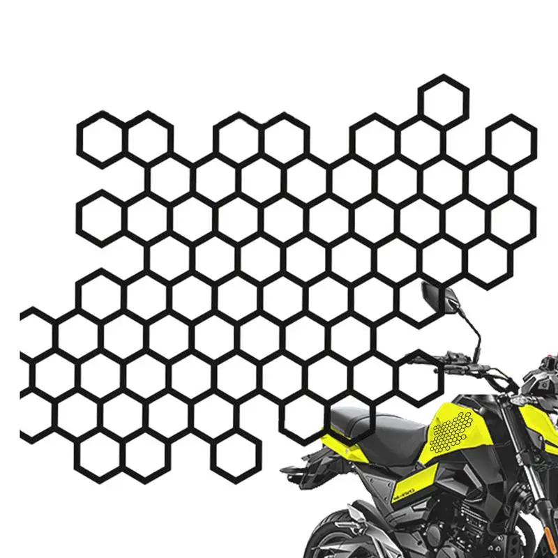 Car Honeycomb Pattern Bumper Decals Body Stickers Motorcycle Decal Car Sticker Decorative For Most Car Models Car Accessories