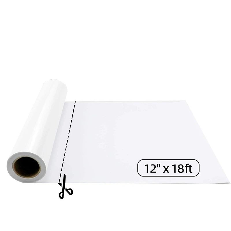 Vinyl Roll Thermal Transfer,Easy To Cut And Weed White Thermal Transfer Vinyl DIY Heat Press Design Suitable For T-Shirt