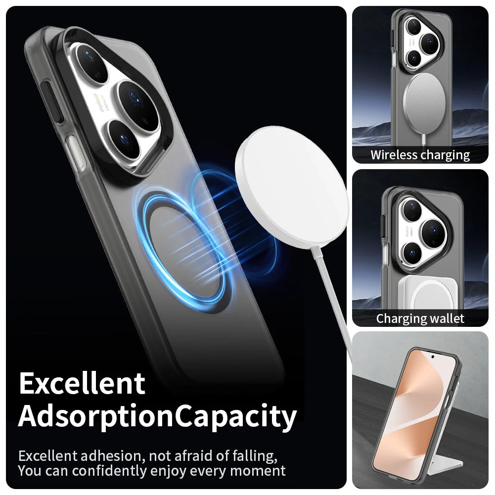 Magnetic Candy Color Shockproof Clear Phone Case with Magsafe-Compatible Bumper