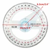 1 Pc Portable All Circular 10cm Plastic 360 Degree Pointer Protractor Ruler Angle Finder Swing Arm For School Office Supplies 3