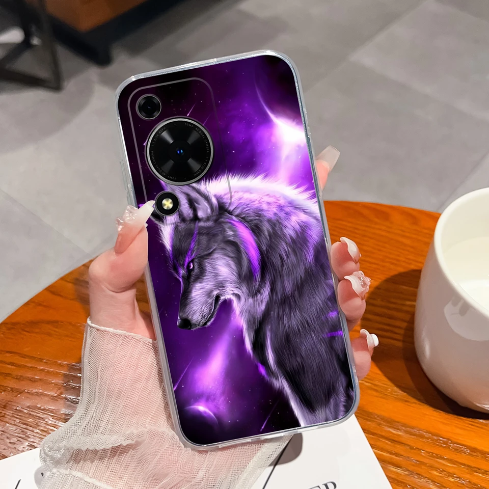 Cute Bear Flower Clear Protective Anti-Drop Phone Case - Soft TPU Cover