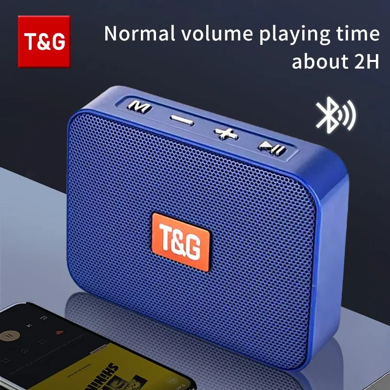 Bluetooth Speaker Bluetooth Speaker TG166 Portable Mini Wireless Soundbar Subwoofer Outdoor Indoor Loudspeaker Support TF Card FM Radio Waterproof