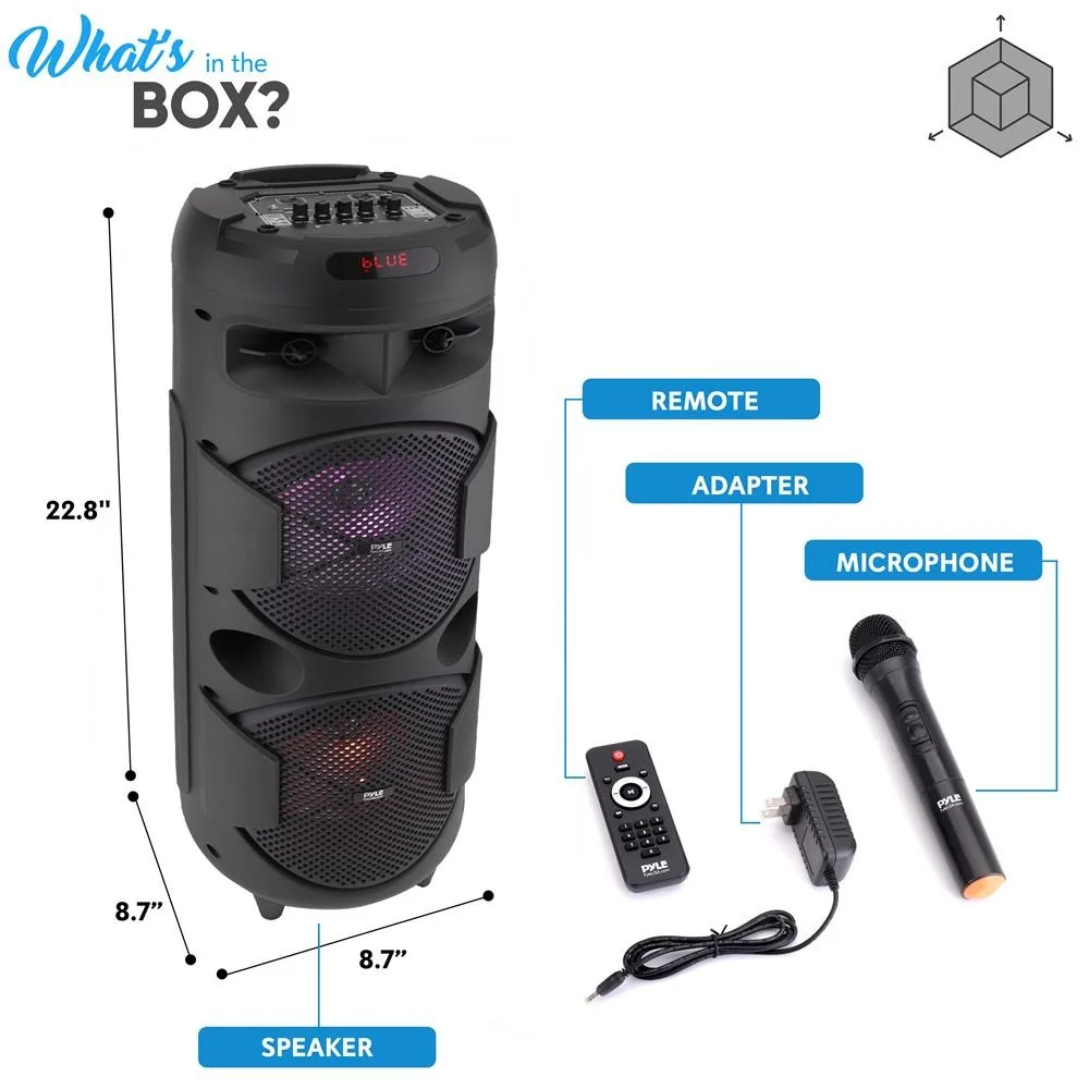 Portable Bluetooth PA Speaker-300W Dual 8