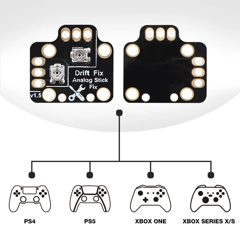 Analog Stick Drift Fix Mod Reset Drift Thumbstick Resistance Calibration Plate for PS5 PS4/Xboxone Game Controller 2Pcs