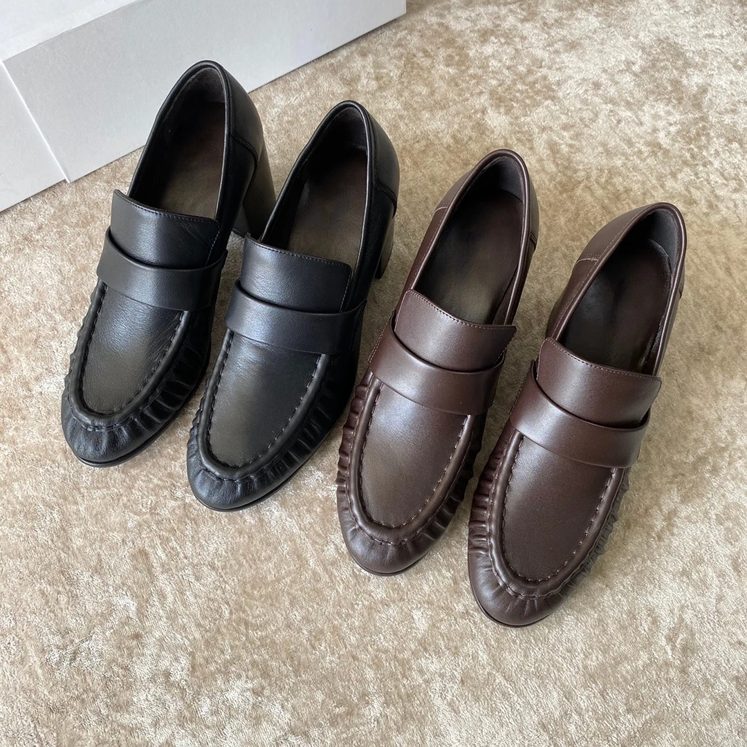 Glossy Brown High Heel Tassel Loafers For Men – Arth Anant