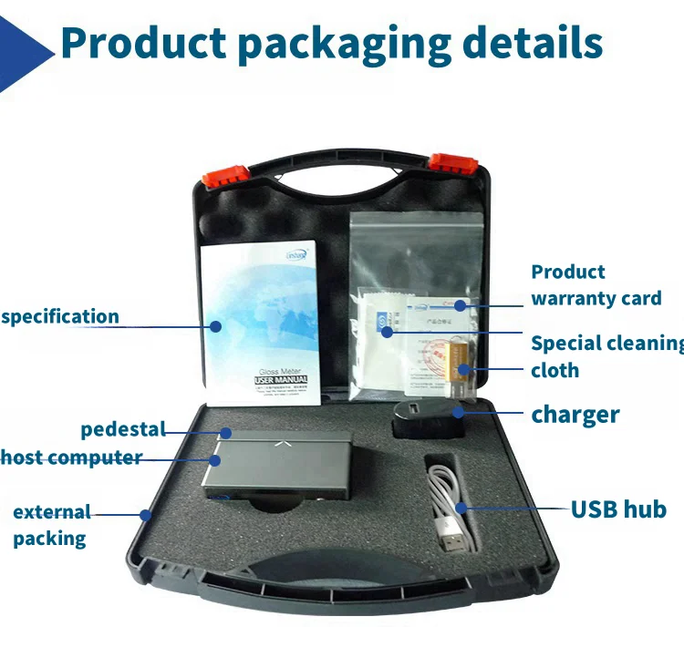 LS192 precision gloss tester Printing paint paper ceramic surface gloss meter Paint marble stone precision gloss testangle 60°, 6