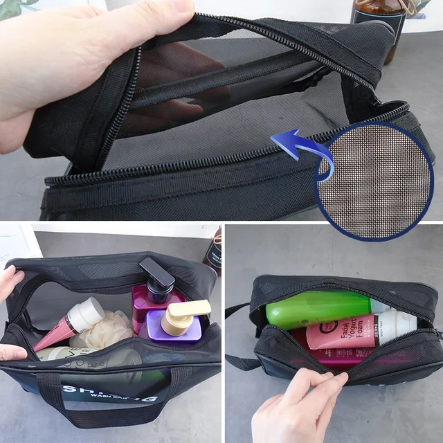 여름 휴가에 필수적인 다목적 휴대용 메쉬 비치 가방