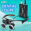 Dental Magnifier with LED Headlight Optical Dental Loupes for Dentist Binocular Magnifying Glasses with Headlamp for Surgery 1