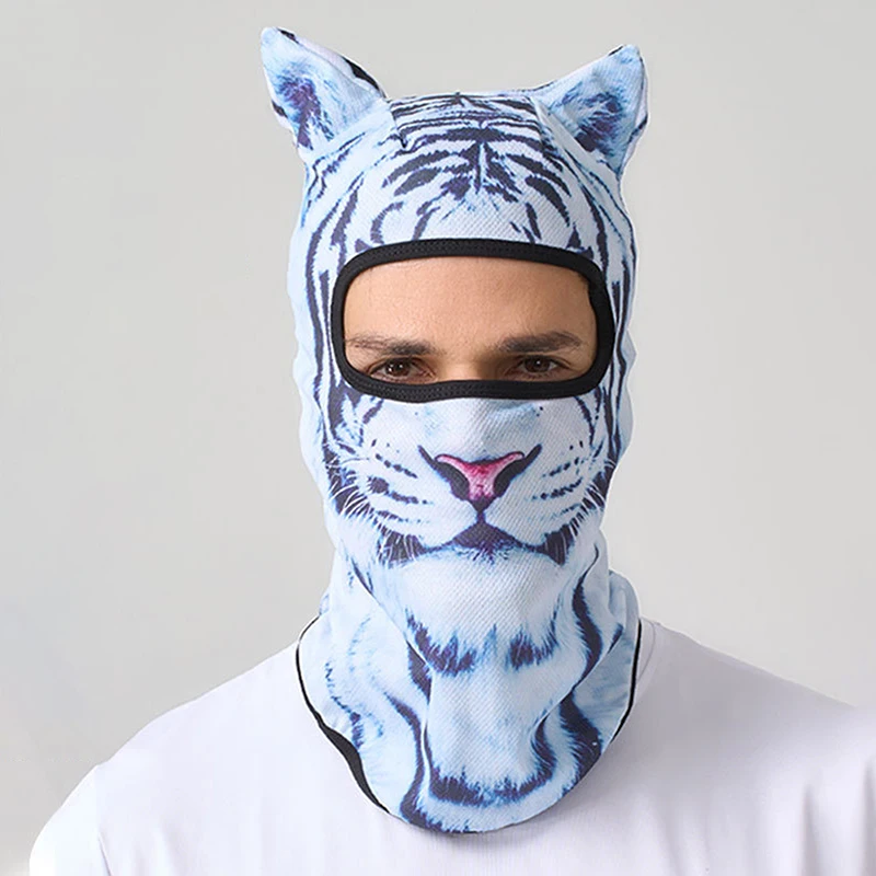3D Cat Ski BalaclavaAnimal Face Covering Full Face Hood Masque Cute AnimalBalaclava Motorcycle Motocross Ski Snowboard Hat