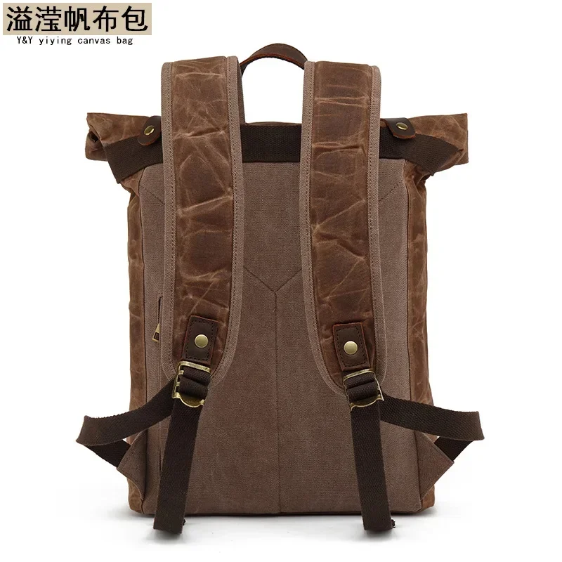 Waterproof Oil Wax Canvas Backpack for Men