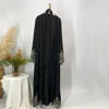 Ramadan caftan perles ouvertes Abaya dubaï luxe Islam vêtements musulmans pour femmes Kimono turquie Caftan Marocain Femme Robe Kebaya