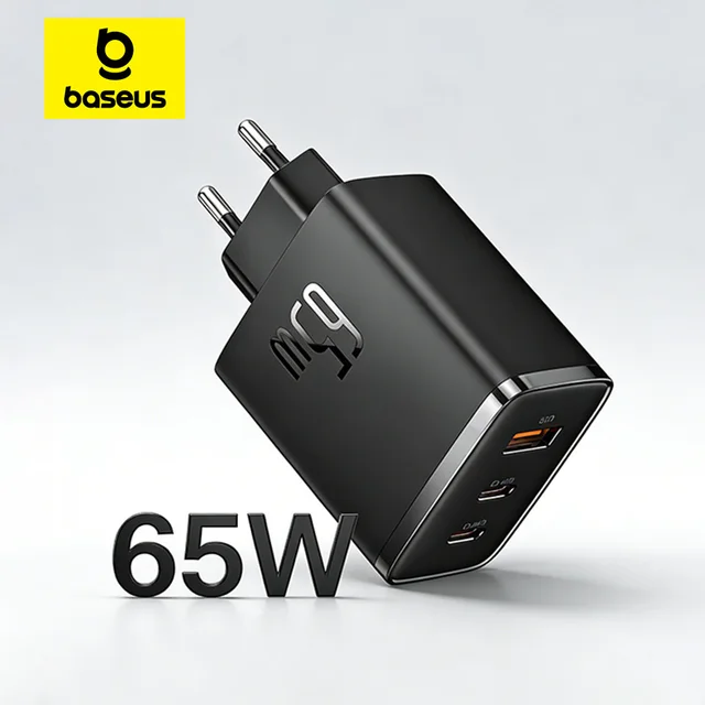 Baseus 65W USB C Charger GaN Charger Support QC PD Charge Portable Fast Charger For iPhone 17 16 15 Xiaomi Laptop Charger 1