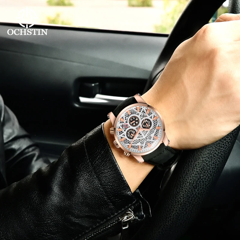 OCHSTI Sports Street Multi functional Quartz Movement Waterproof Watch New 2024 Pilot Series Watch Men's Quartz Watch