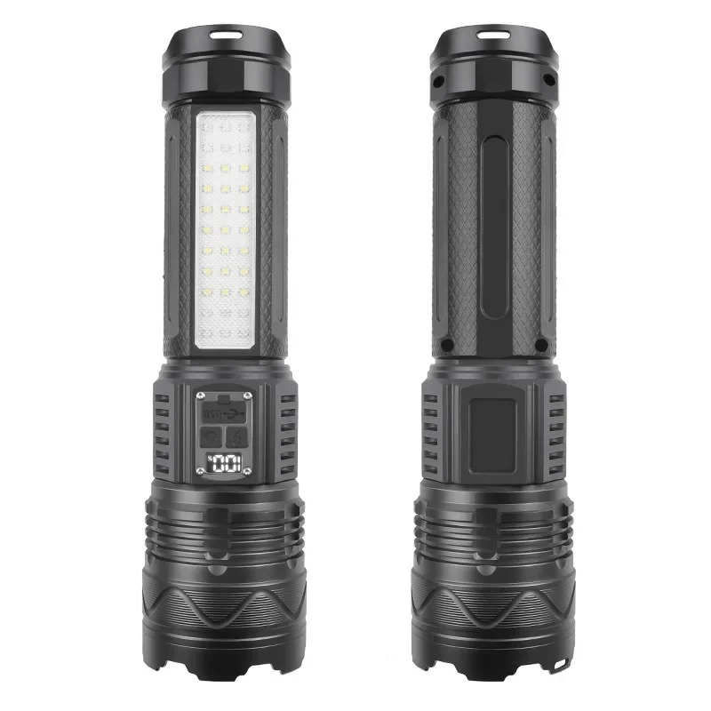 Description Picture 3 of item100000LM Long Shot White Laser LED Flashlight Type C Rechargeable Zoomable Torch with Battery 15000Mah Emergency Lantern Outdoor