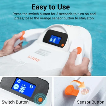 TESMOTO Electric Surfboard 40-80 Minutes Playtime Water Sports Bodyboard Electric Kickboard for Women/Men Swimming Pool 3