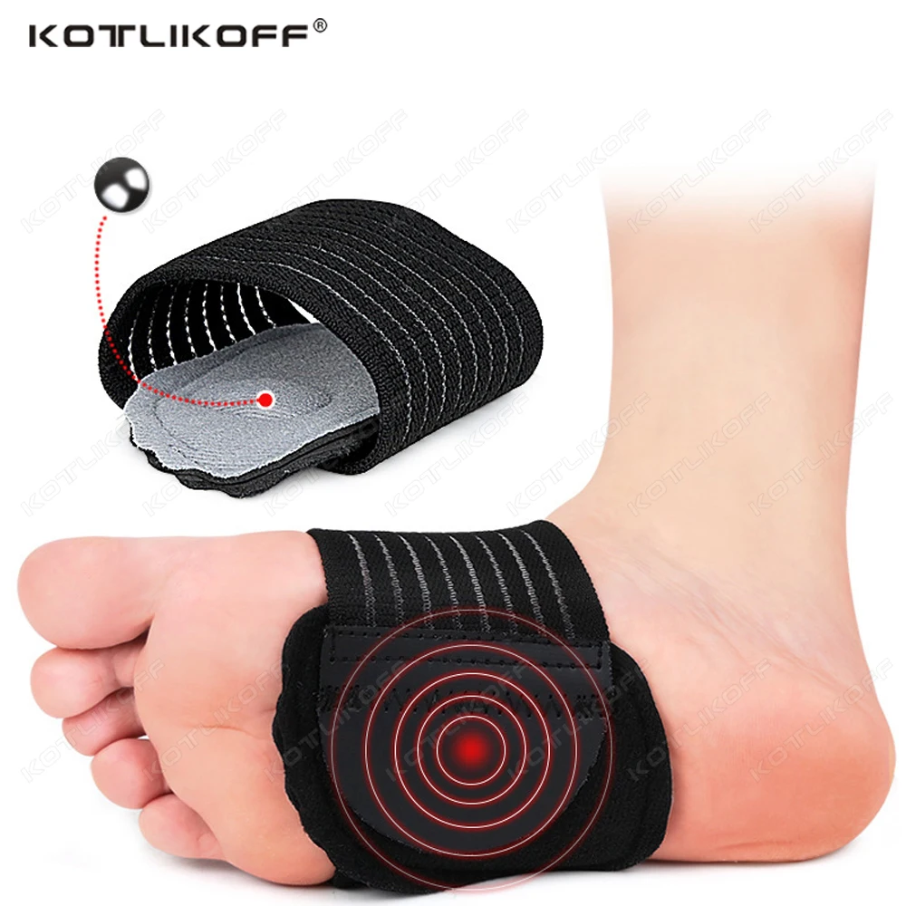 

Upgraded Magnet Massage Forefoot Pad Arch Support Sleeves Shock Absorption Elastic Orthotic Bandage Adjustable Foot Protection