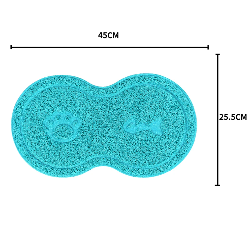 Pet dogs and cats feeding and drinking mats pure paw fish bone pattern dishes non-slip placemats easy to clean cushions pet feeding mat