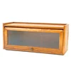 Japanese Small Solid Wood Cabinet Mini Glass Door Cupboard Kitchen Dustproof Shelf for Spices Doll Storage Box 5