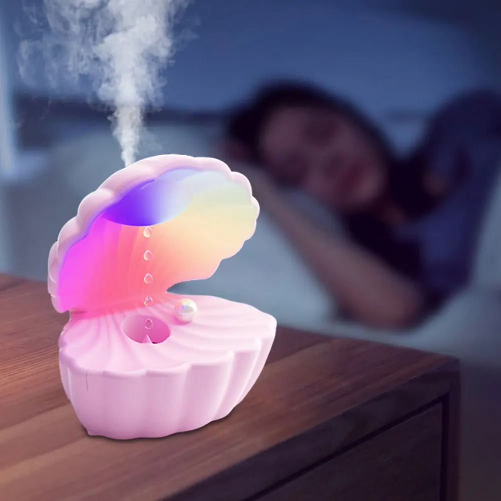 Shell Anti Gravity Humidifier Cool Mist Humidifier with BT Speaker & Night Light Water Drop for Bedroom