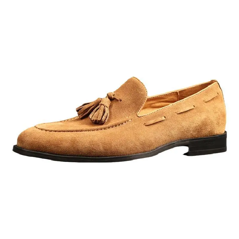 

Men Leather Casual Shoes Breathable Loafers tassels Men Sneakers New Male Comfortable Leather Flat slip on Men Shoes
