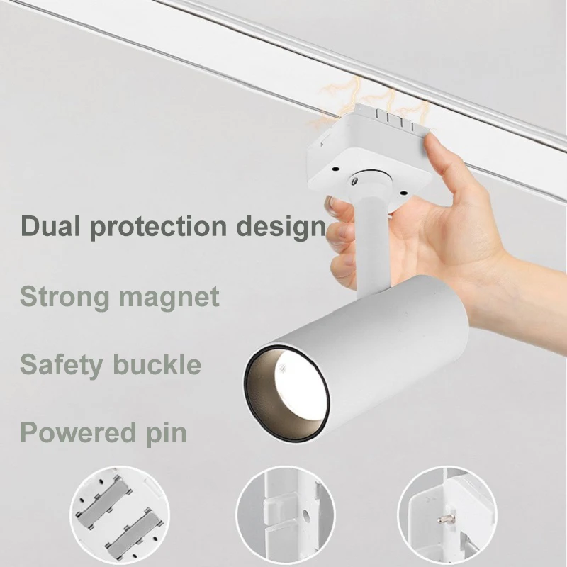 Smart Home Tuya Dimming Magnet Track light Ultra-Thin Ceiling Surface Mounting LED Ceiling magnetic track Light favourite 4
