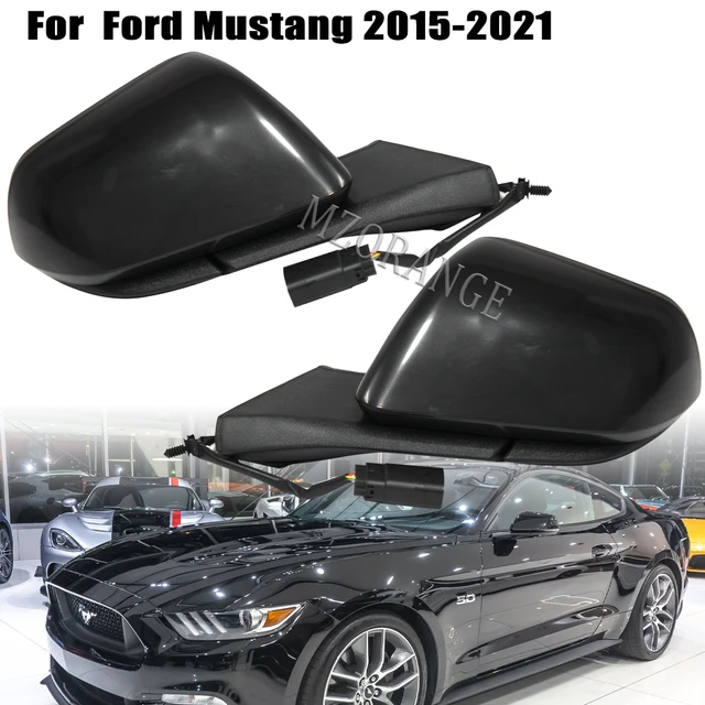 1 paar Glänzend Schwarz Carbon Faser Farbe Rückspiegel Abdeckung Kappen Für  Ford Mustang 2015 2016 2017 2018 2019 2020 2021 2022 - AliExpress