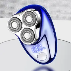 Electric Men Shaver Portable Usb Rechargeable Men's Electric Shaver with Digital Display Mini Travel Rotary Razor for Father