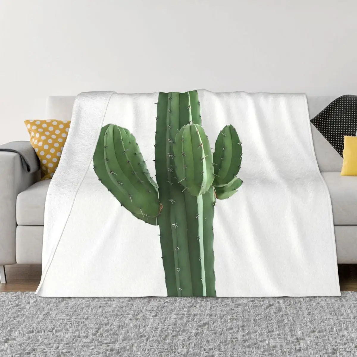 

Blanket Flannel Decoration Cactus Portable Home Bedspread