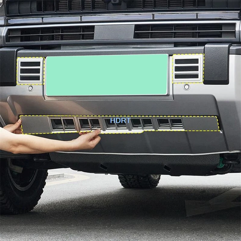 자동차 스타일링 프론트 레이싱 메쉬 그릴 공기 흡입구 커버, 하부 범퍼 방충망, BYD 등식 레오파드 5 2023 + 용 방진